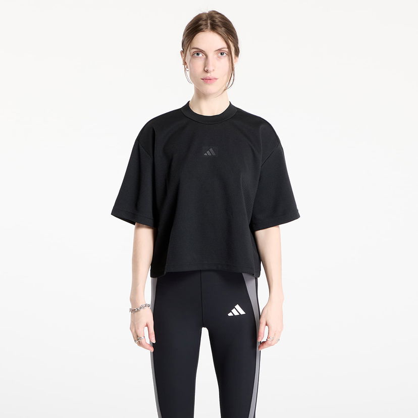 Majica adidas Performance Yoga Motion Waffle T-Shirt Črna | JM4474