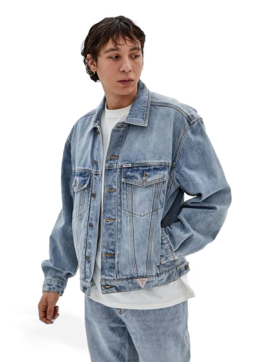 Jakna GUESS Originals Denim Trucker Jacket Modra | M3GG77D4XY0