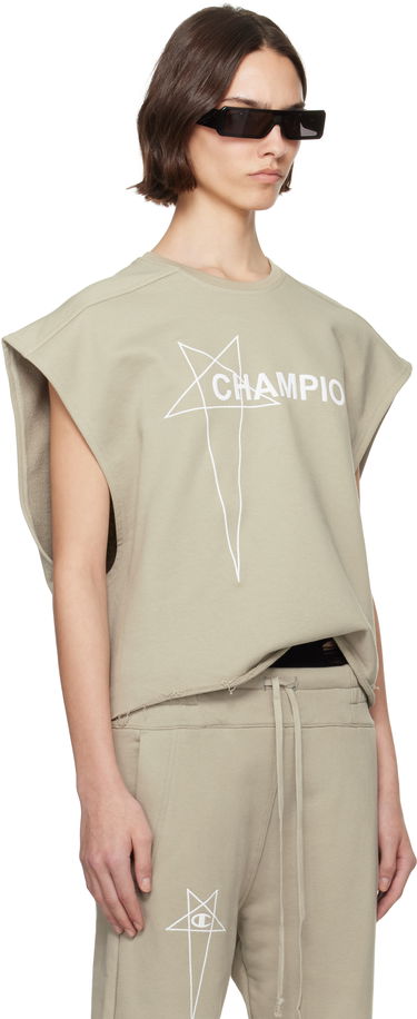 Majica brez rokavov Rick Owens Rick Owens Champion Edition Micro Tatlin Tank Top Bež | CW01E1666 CHFE, 1