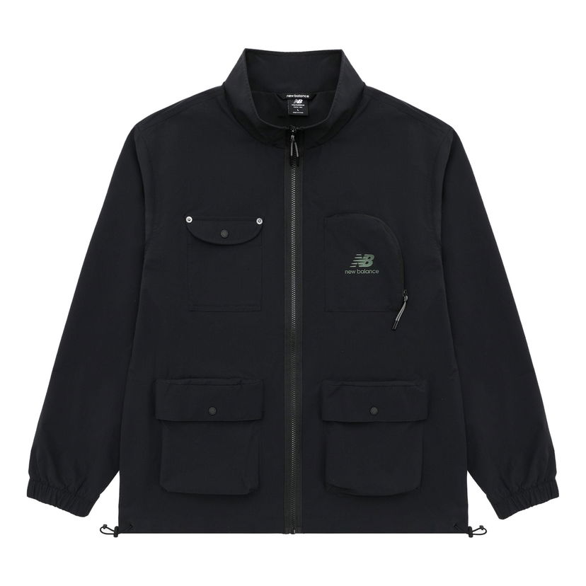 Vetrovka New Balance Logo Full-Zip Utility Jacket Črna | AMJ31322-BK