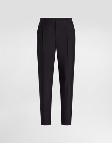 Hlače Dolce & Gabbana Dolce & Gabbana Silk and Gabardine Trousers Črna | GV4EETFUTAXB3681, 0