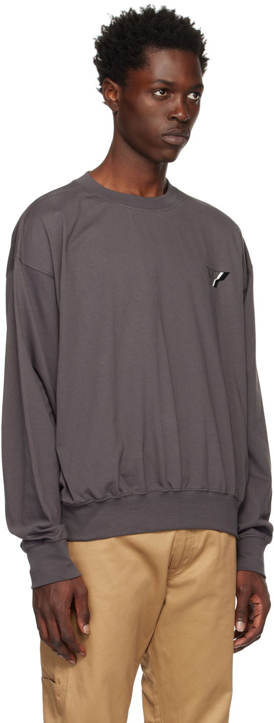 Pleteni pulover We11done We11done W Line Sweatshirt Siva | WD-TS3-22-818-U-CH, 1