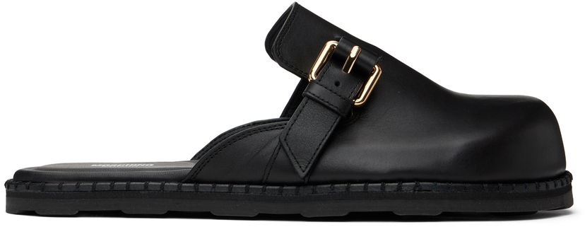 Oblačila Moschino Moschino Leather Mule Loafers Črna | 251 MB10152G0M GA0 000
