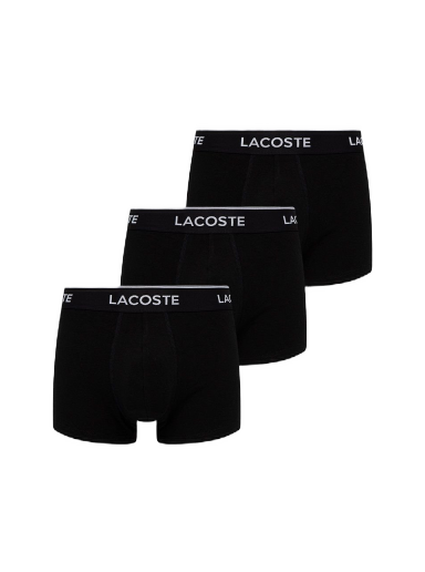 Boksarice Lacoste 3Pack Casual Cotton Stretch Boxers Črna | 5H3389