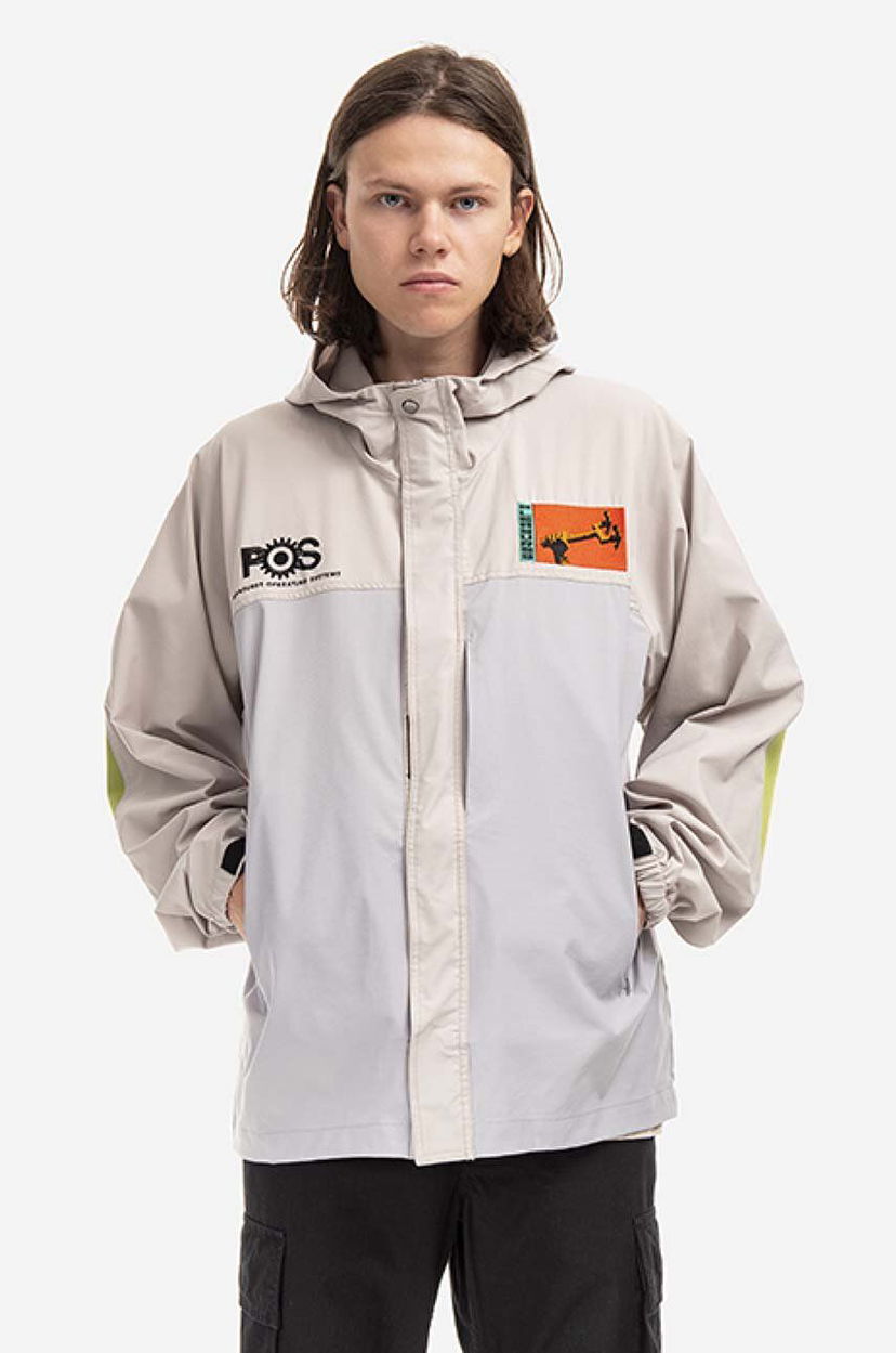 Vetrovka Pleasures Oversize Jacket Siva | P21W004