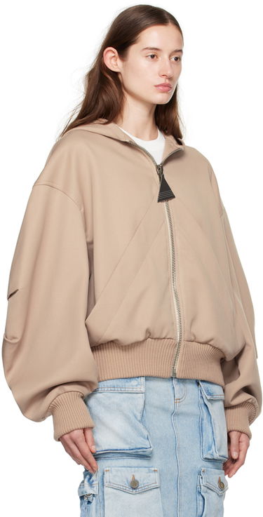Pulover The Attico Attico Hooded Bomber Jacket Bež | 241WCB41 W046, 1