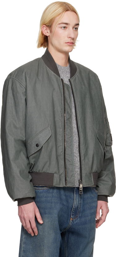 Bomber jakna Dolce & Gabbana Dolce&Gabbana Oversize Linen Bomber Jacket Siva | G9BBMTFU4L4, 1