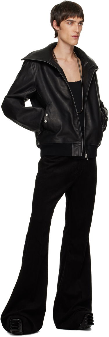 Jakna Rick Owens Concordians Blixa Dracucollar Leather Jacket Črna | RR02E1710 LOO, 3