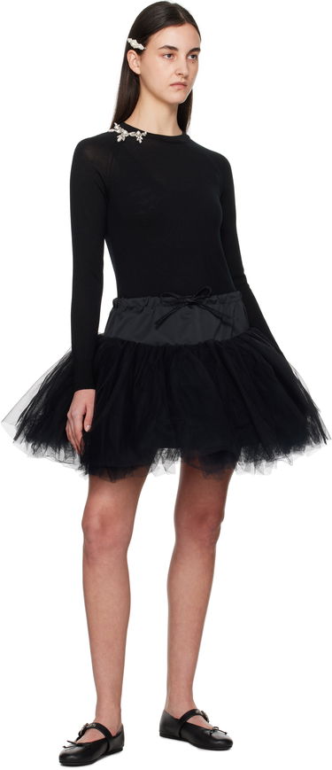 Pleteni pulover Simone Rocha Simone Rocha Classic Wool Pullover Črna | KMK22B 0647, 3