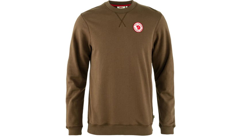 Pulover FJÄLLRÄVEN 1960 Logo Badge Crewneck Sweatshirt Rjava | F87163-299