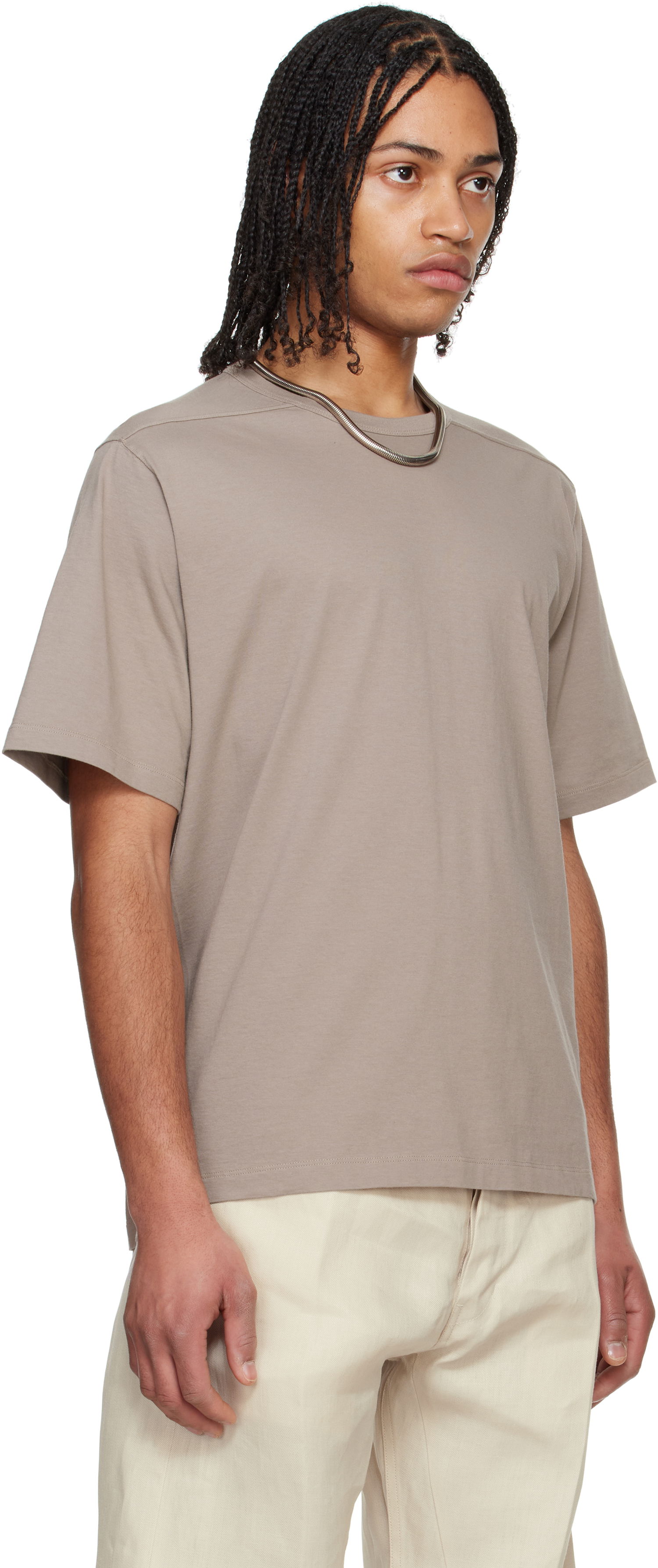 Majica Rick Owens Rick Owens Hollywood Brad T-Shirt Rjava | RU01E5232 JA, 1