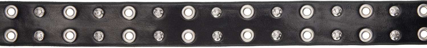 Pasovi OUR LEGACY Our Legacy Studded Double Tongue Belt Črna | A2258DFL, 1