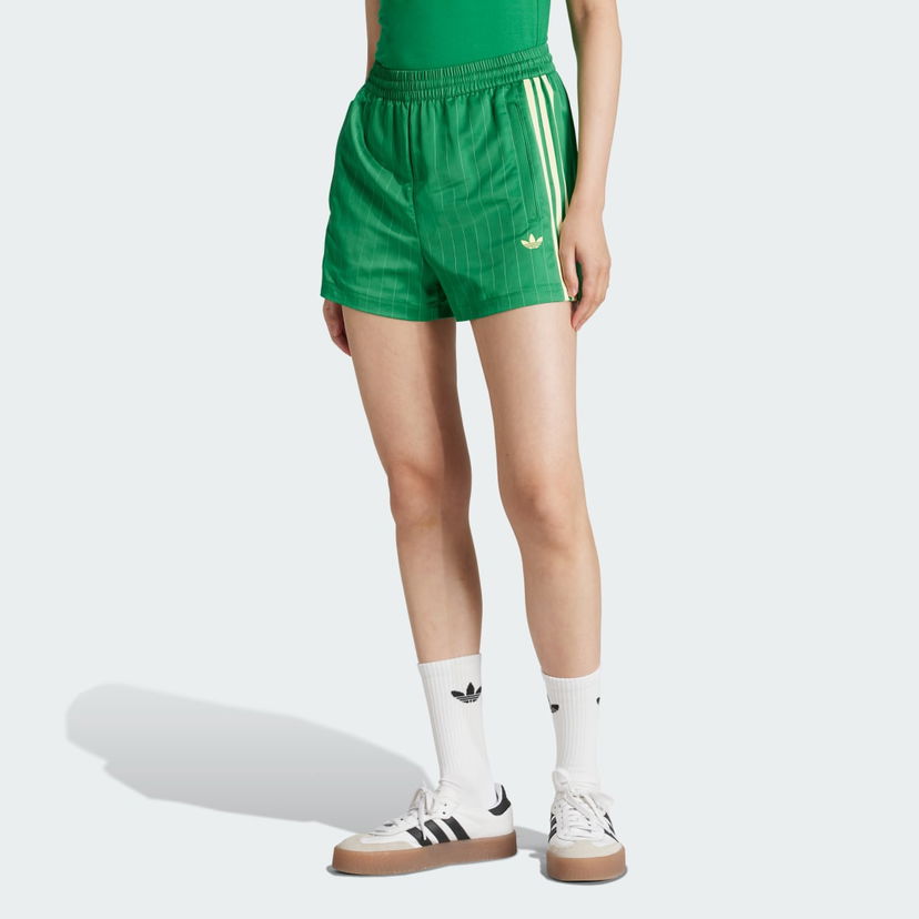 Kratke hlače adidas Originals adidas Originals Pinstripe Satin Shorts Zelena | KD2284