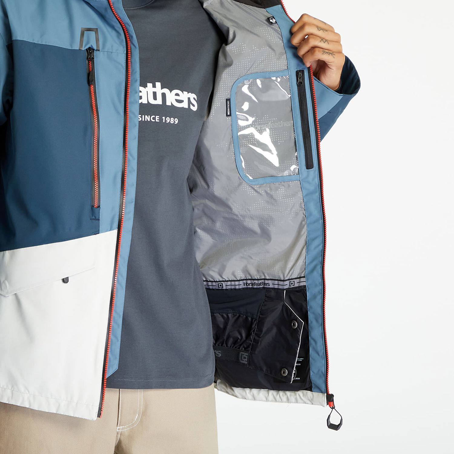 Jakna Horsefeathers Halen II Shell Jacket Modra | OM302G, 1