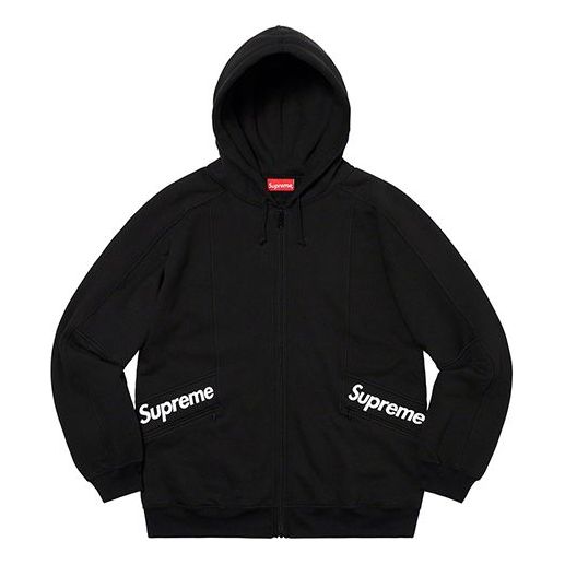 Pulover Supreme Supreme Zip Up Hooded Sweatshirt Črna | SUP-SS20-365