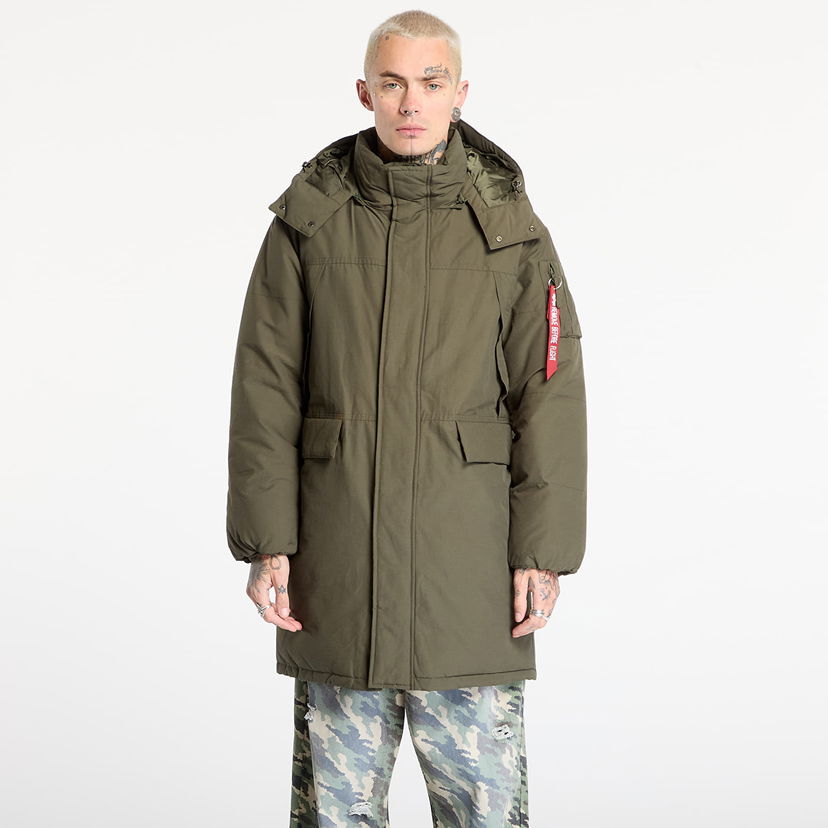 Parka Alpha Industries Hooded Puffer Parka Zelena | 148124-142