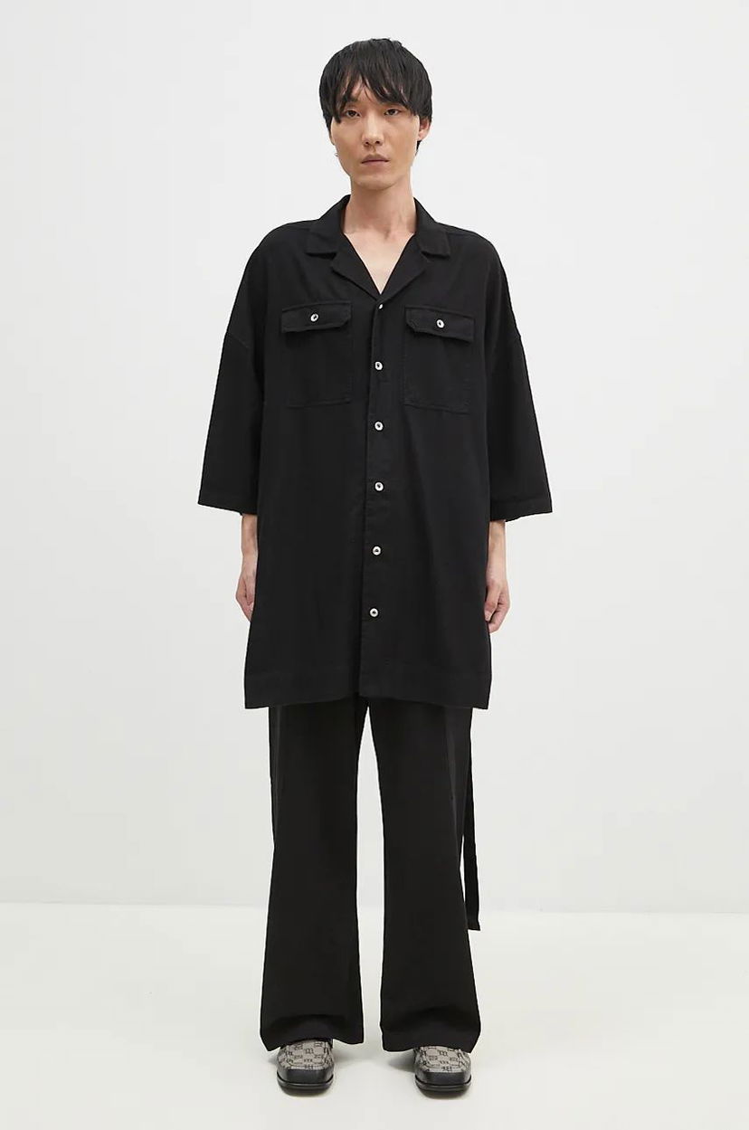 Srajce Rick Owens Relaxed Fit Shirt Črna | DU02D2290.CFL