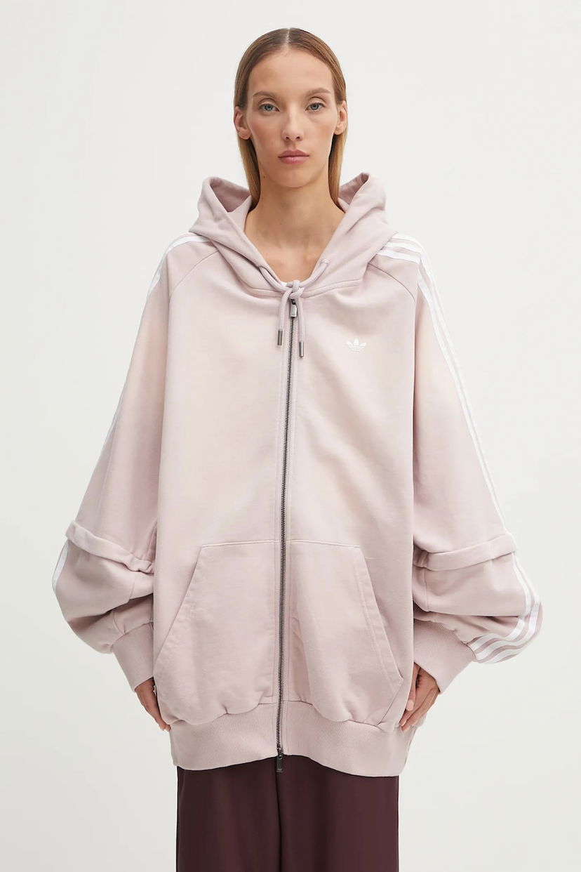 Pulover adidas Originals adidas Originals Oversized Hoodie Roza | KE9804