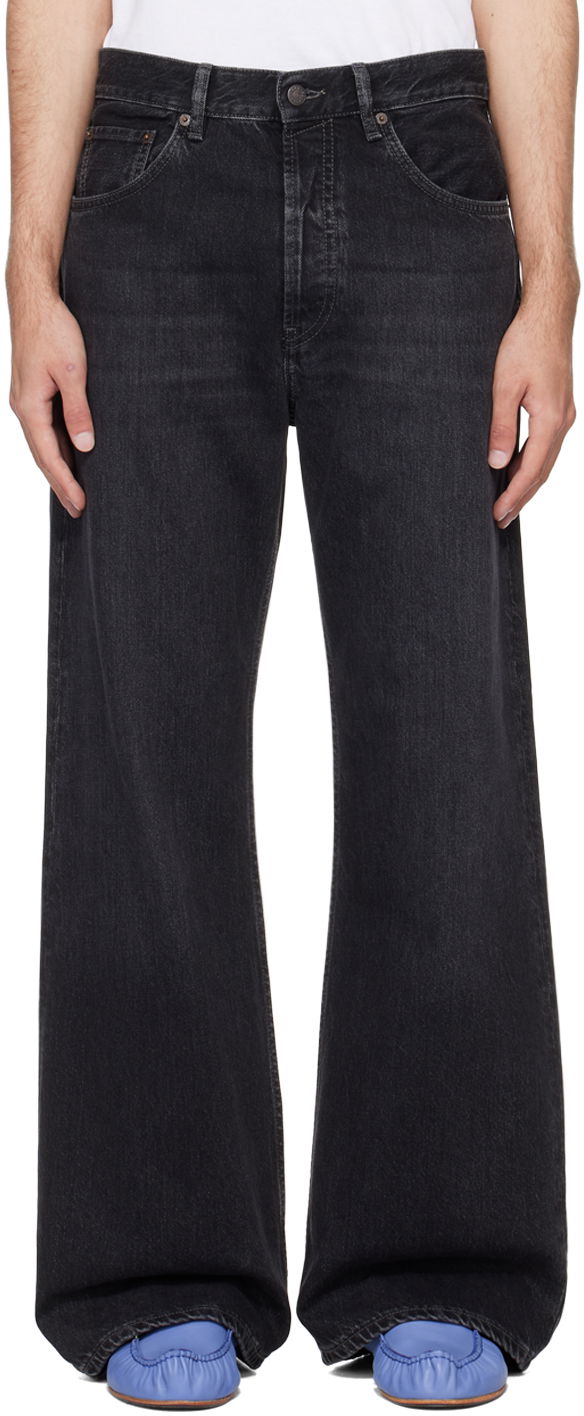 Kavbojke Acne Studios Loose-Fit Jeans Črna | B00363-