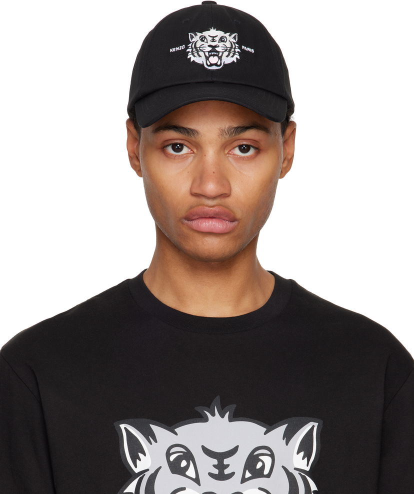 Kapa KENZO Black Graphic Logo Cap Črna | FF58AC621F46