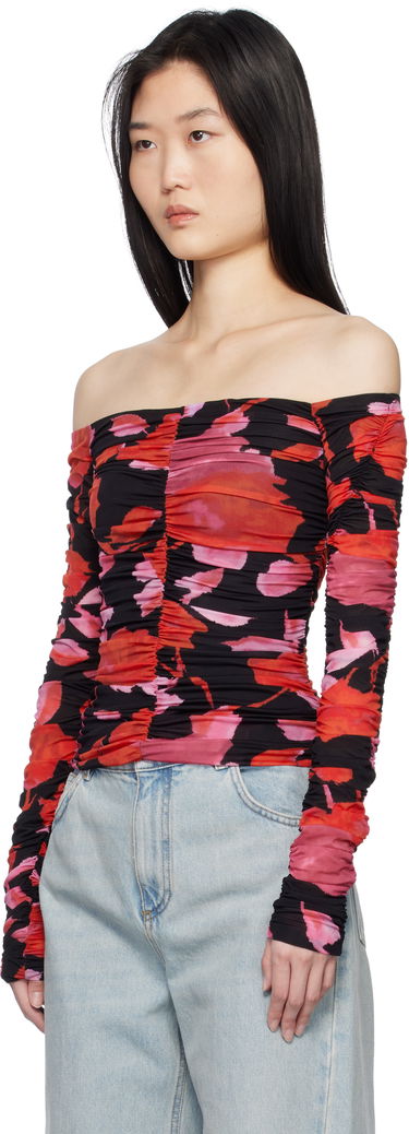 Majica brez rokavov Blumarine Blumarine Printed Jersey Draped Top Večbarvna | P522C361A, 3