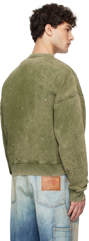 Pleteni pulover DSQUARED2 Dsquared2 Cypro Fit Sweatshirt Zelena | S74GU0847_S25030, 2