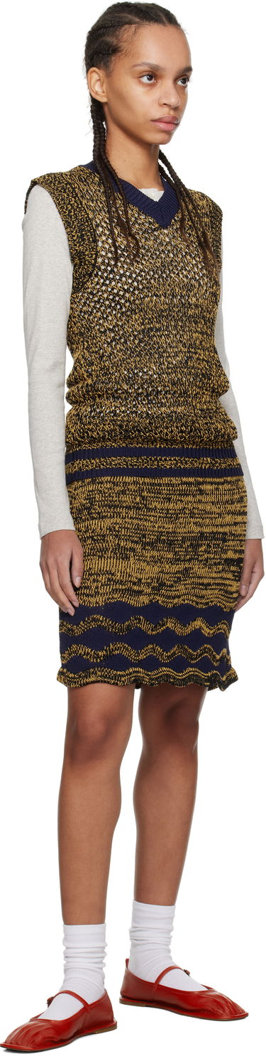 Pleteni pulover Wales Bonner Wales Bonner Shade Knit Vest Rumena | US25KN31-KN04-5190, 3