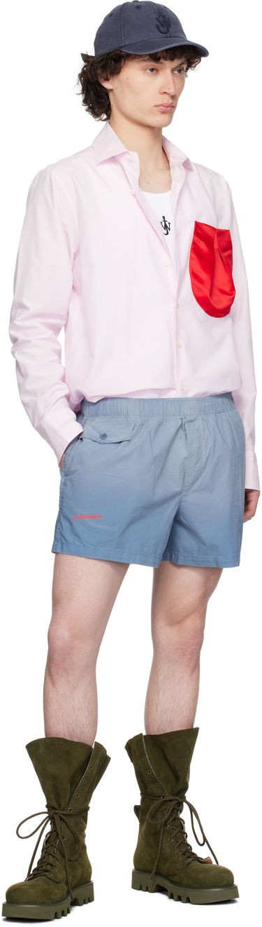 Kratke hlače JW Anderson JW Anderson Logo Print Shorts Modra | SR0121-PG1764, 3