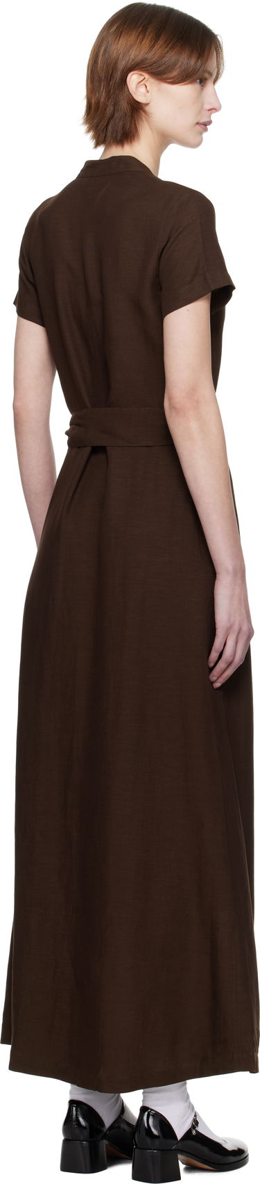 Obleke A.P.C. A.P.C. Annelie Midi Dress Rjava | VIALV-F35040, 2
