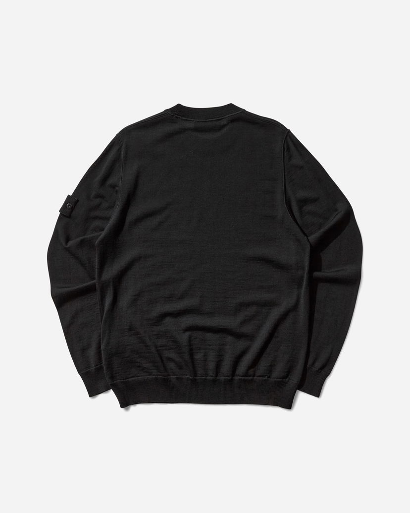 Pleteni pulover Stone Island Ghost Pure Light Wool Crewneck Sweater Črna | K2S15-5100074-S00FC V0029