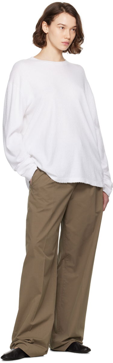 Pleteni pulover The Row The Row Kabira Sweatshirt Bela | 8942-Y916, 3