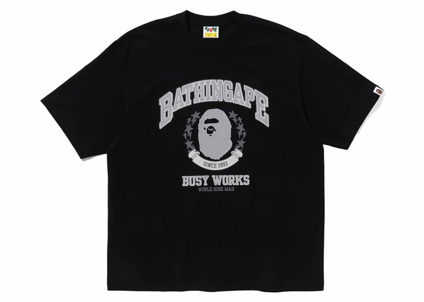 Majica BAPE BAPE Bathing Ape Relaxed Fit Tee Black Črna | 1K30-110-335