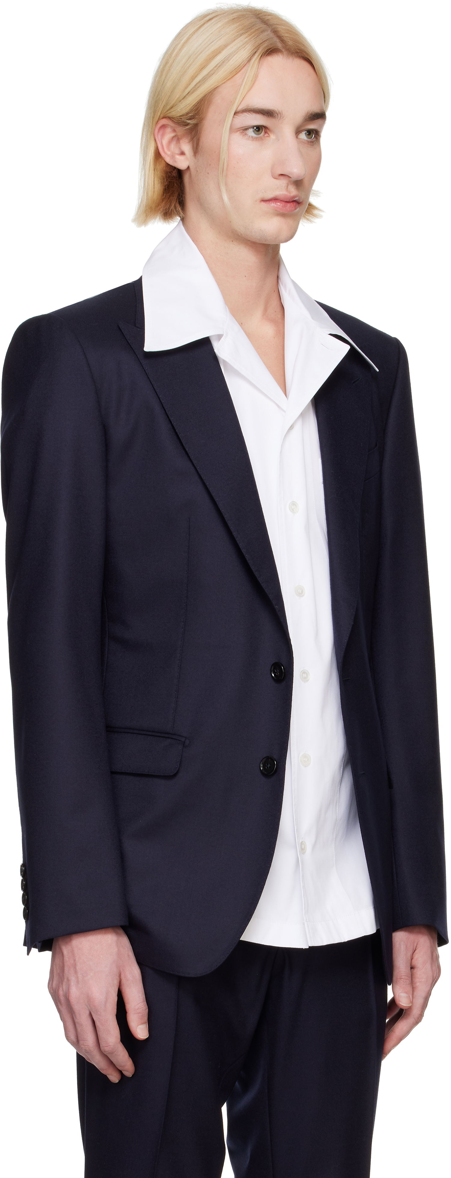 Jakna Dolce & Gabbana Designer Taormina-Fit Single-Breasted Blazer Modra | G2NW0TGI251, 1