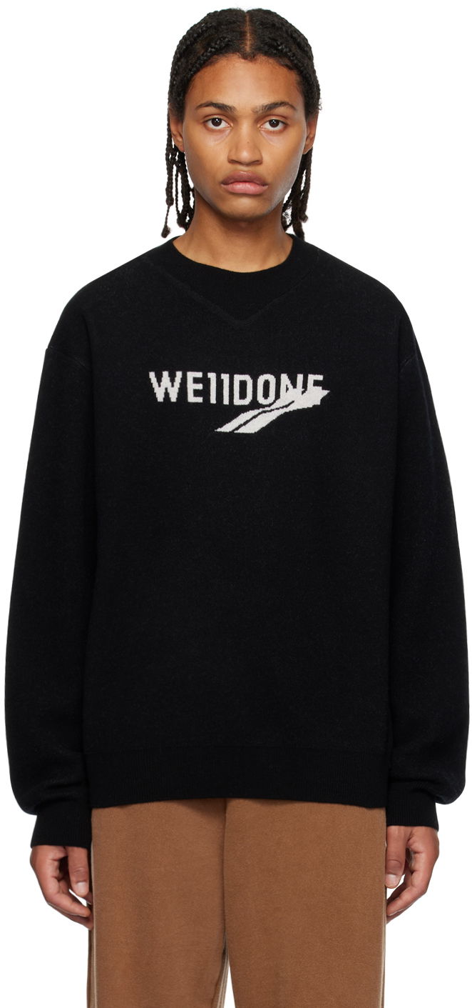 Pleteni pulover We11done We11done Crewneck Sweater Črna | WD-KT3-23-613-U-BK