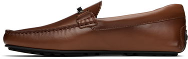 Superge in čevlji BOSS Leather Loafers with Branded Hardware Črna | 50548100, 4