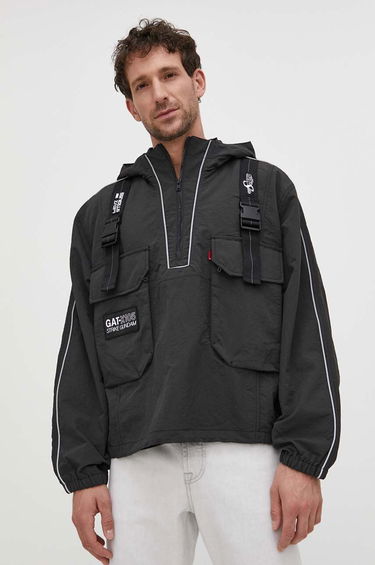 Vetrovka Levi's x Gundam SEED Oversize Windbreaker Črna | A7411.0000, 1