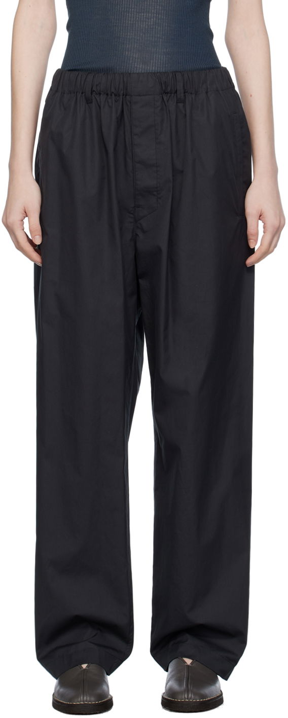 Hlače LEMAIRE Lemaire Exclusive Elastic Waist Trousers Črna | PA1047 LF839
