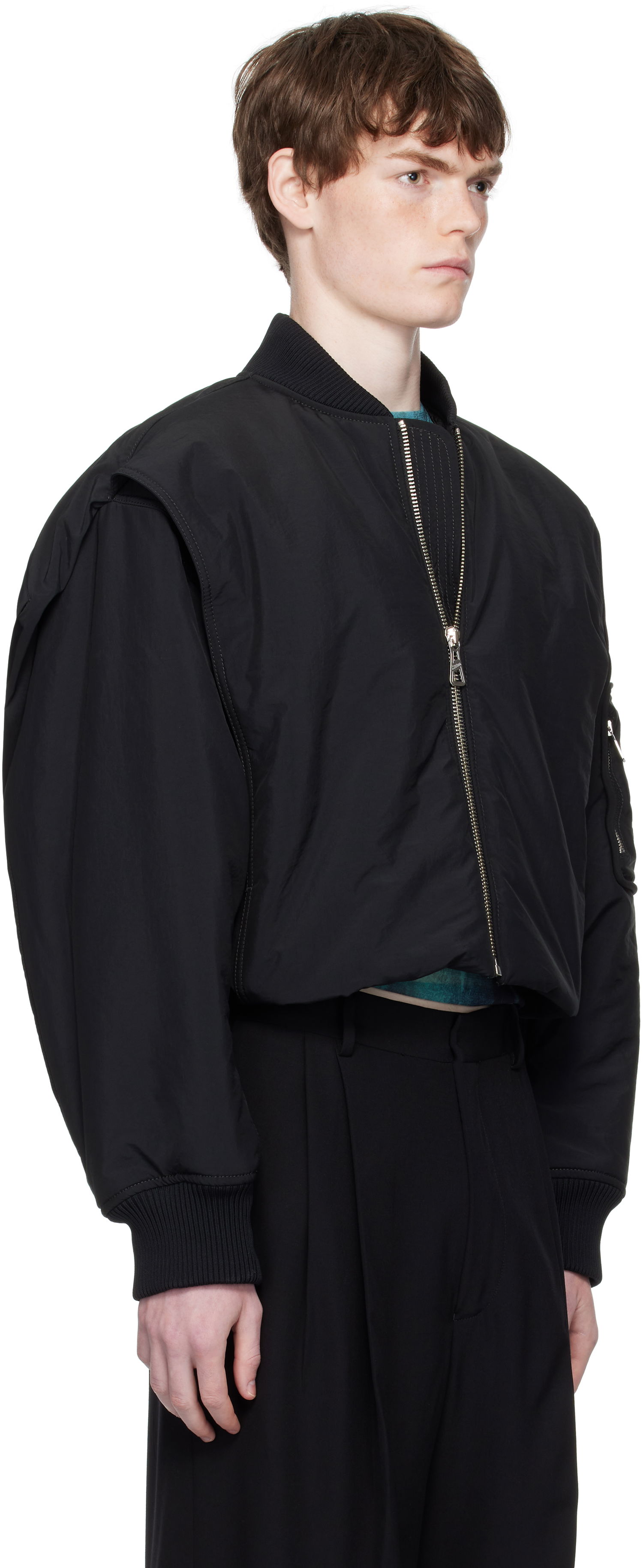 Bomber jakna Jean Paul Gaultier Jean Paul Gaultier 'The Hooded' Bomber Jacket Črna | 25/03-U-OU005-W007-00, 1