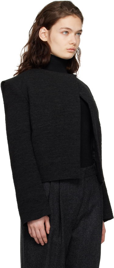 Telovnik TOTEME TOTEME Cropped Bouclé Jacket Črna | 251-WRO4309-FB0271, 1