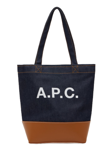 Nahrbtniki in torbe A.P.C. Navy & Tan Small Axel Tote Črna | CODDP-M61568