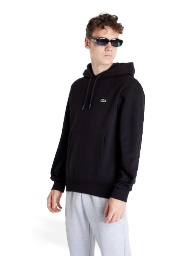 Pulover Lacoste Organic Cotton Hooded Sweatshirt Črna | SH9623-031