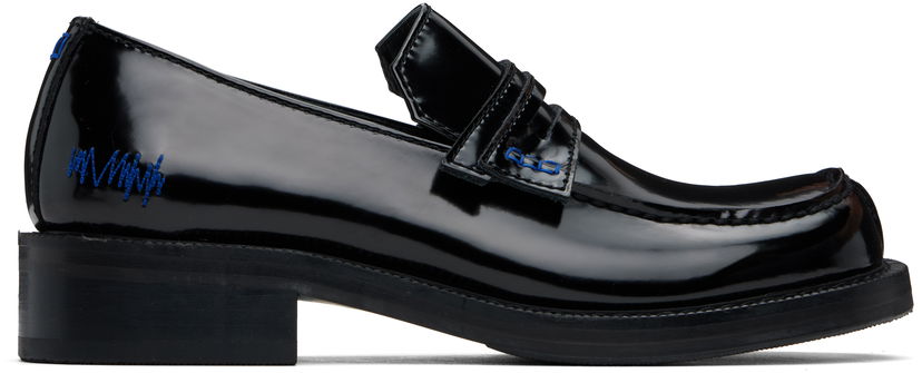 Superge in čevlji ADER ERROR Curve Patent Leather Loafers Črna | BN01SSCS0102BK