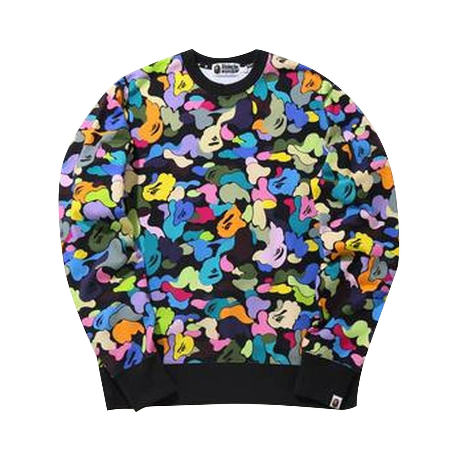 Pleteni pulover BAPE Multi Camo Crewneck Črna | 1G80 113 017 BLACK, 1
