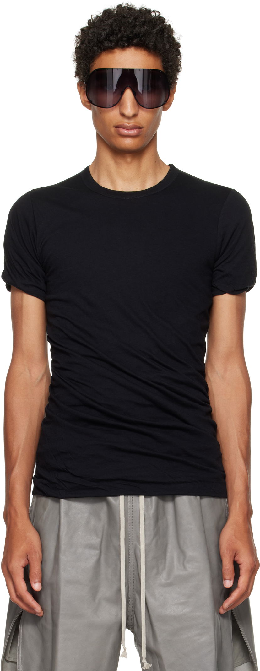 Majica Rick Owens Rick Owens Concordians Double T-Shirt Črna | RU02E1256 UCDB