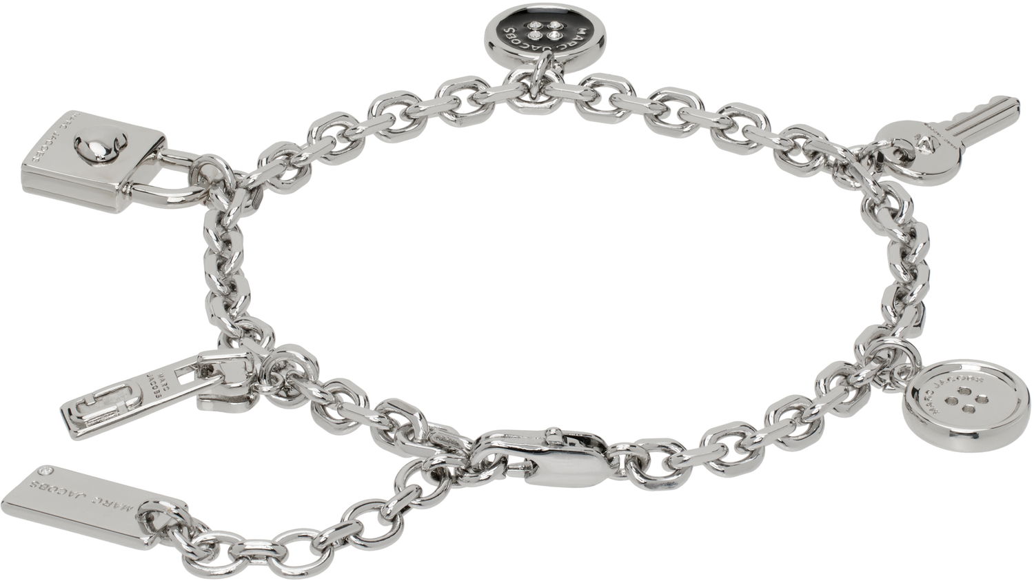 Zapestnica Marc Jacobs Marc Jacobs Charm Bracelet with Buttons, Lock, Key and Logo Tag Kovinski | 2R4JBR001J41, 1