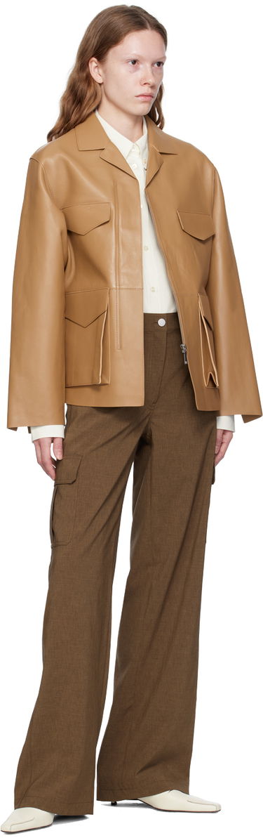 Jakna TOTEME Army Leather Jacket Bež | 233-108-737, 3