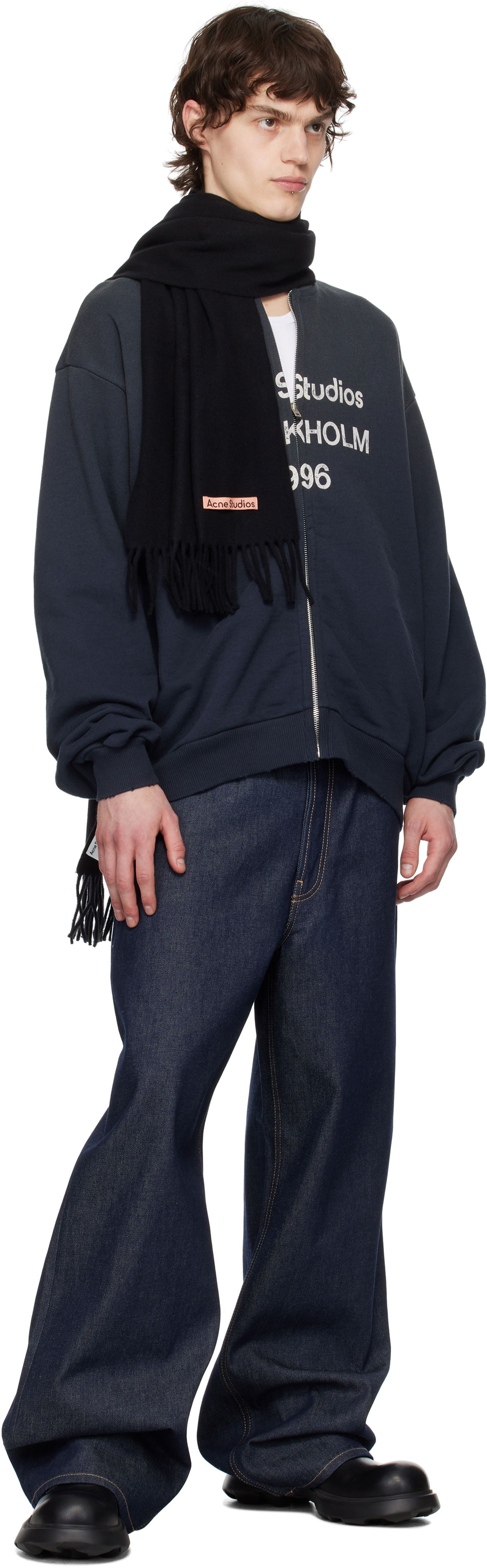Šala Acne Studios Wool Scarf Rumena | CA0210-, 1
