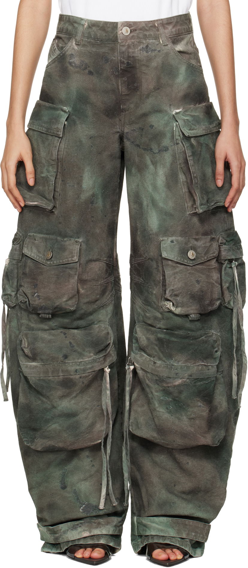 Cargo hlače The Attico Attico Camouflage Cargo Pants Zelena | 250WCP00084 DDD022AA