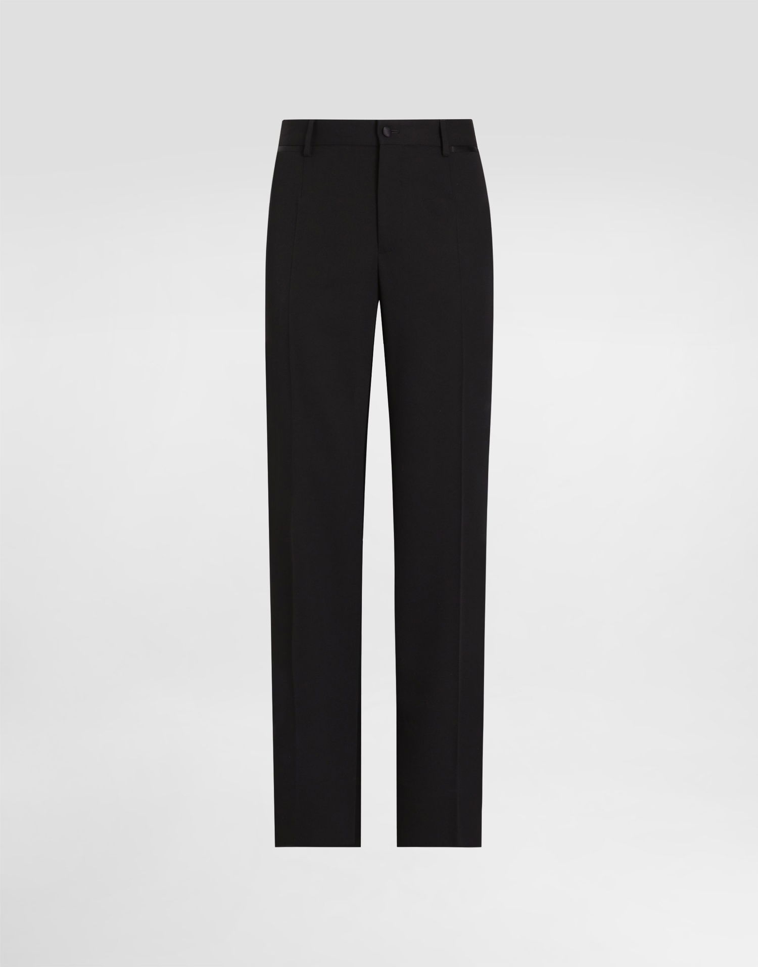 Hlače Dolce & Gabbana Technical Gabardine Tuxedo Pants Črna | GP0F4THUMTYN0000, 0