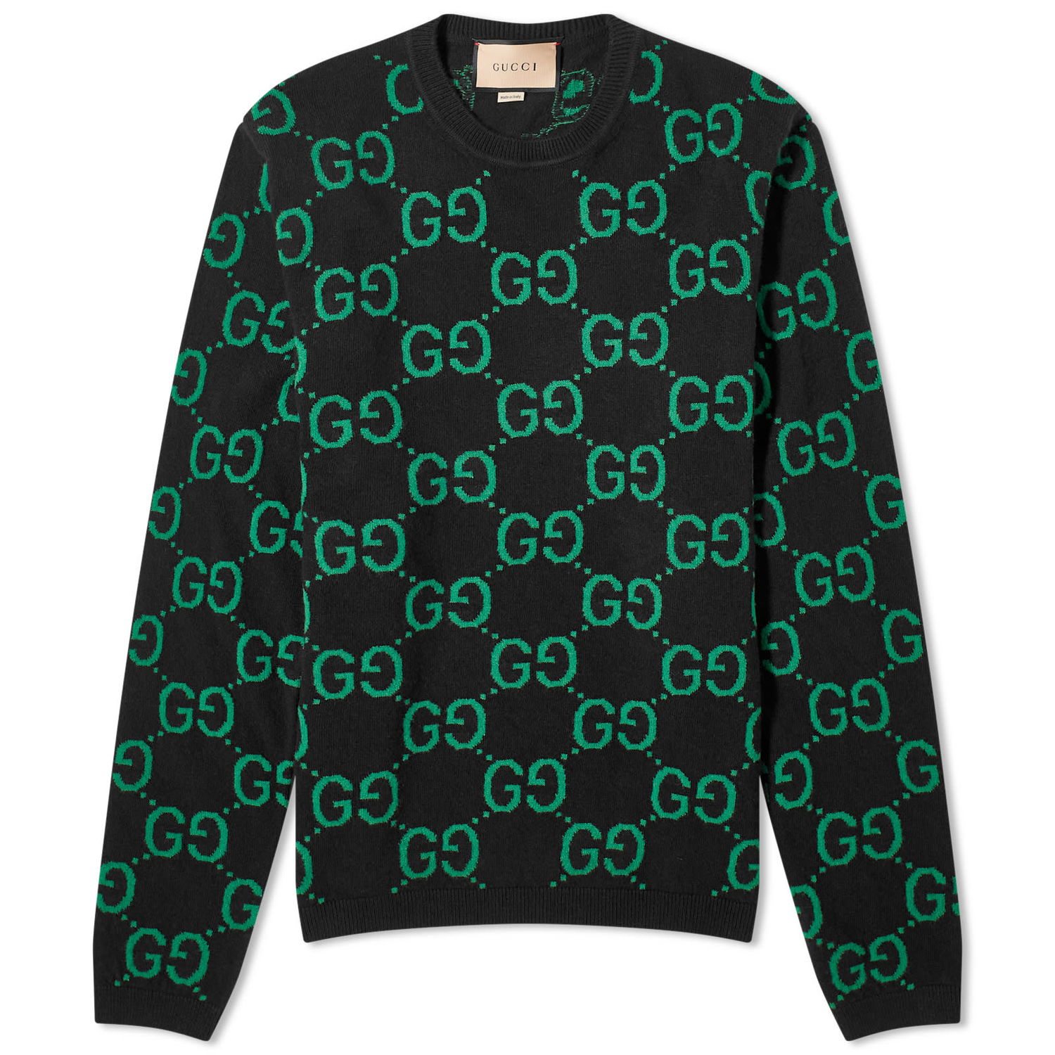 Pleteni pulover Gucci Jumbo GG Jacquard Crewneck Črna | 692900-XKCC5-1064, 0